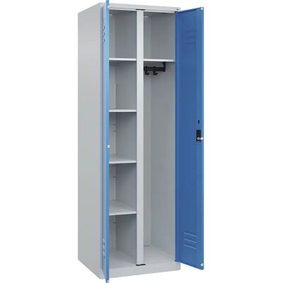 C+P Hellgrau / Hellblau Stauraum-Schrank - Stahl, Belüftet, Sicher - 600mm C+P Hellgrau / Hellblau Stauraum-Schrank - Stahl, Belüftet, Sicher - 600mm