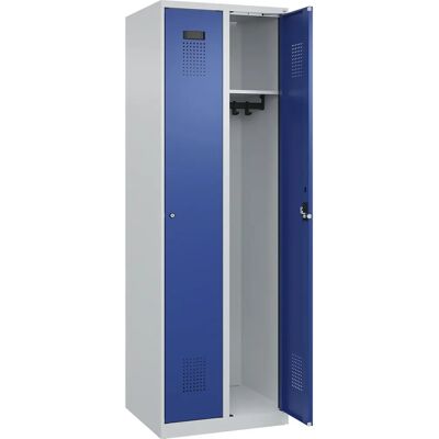 C+P Evolo PLUS Schließfach - 2 Fächer, Stahl, Blau/Grau C+P Evolo PLUS Schließfach - 2 Fächer, Stahl, Blau/Grau