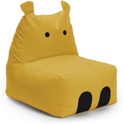 LUMALAND - Animal Line Hippo - Jaune moutarde - 200 L - bean bag - Publicité LUMALAND - Animal Line Hippo - Jaune moutarde - 200 L - bean bag - Publicité