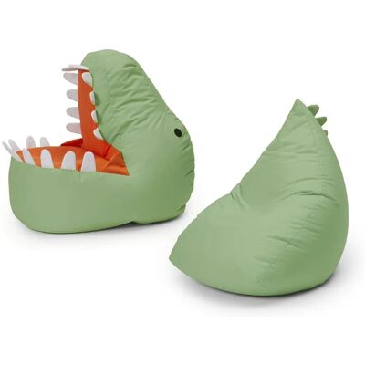 LUMALAND - Dino - Vert pastel - Intérieur - pouf-sac - Publicité LUMALAND - Dino - Vert pastel - Intérieur - pouf-sac - Publicité