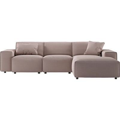 Andas Rosé Skandinavisches Leder Ecksofa - 264cm L-Form Andas Rosé Skandinavisches Leder Ecksofa - 264cm L-Form