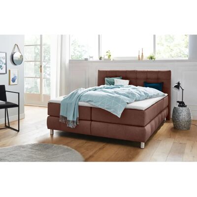 Andas Salo XXL Bett - Skandinavisches Design, 7-Zonen-Tonnentaschenfederkern, Braun Andas Salo XXL Bett - Skandinavisches Design, 7-Zonen-Tonnentaschenfederkern, Braun