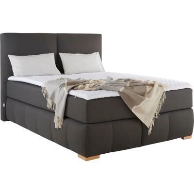 Guido Maria Kretschmer Home & Living Wehma - Boxspringbett, grau, 140x220cm Guido Maria Kretschmer Home & Living Wehma - Boxspringbett, grau, 140x220cm