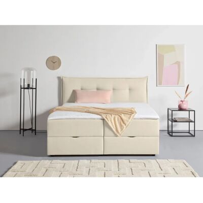 Andas Kederleicht Beige Boxspringbett - Komplettbett Andas Kederleicht Beige Boxspringbett - Komplettbett
