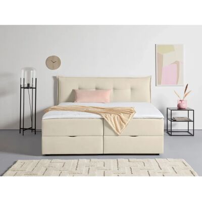 Nordic Interior Kederleicht Boxspringbett - Komplett mit Stauraum, Beige, 180x200cm Nordic Interior Kederleicht Boxspringbett - Komplett mit Stauraum, Beige, 180x200cm