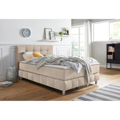 Andas Salo XXL Boxspringbett - Nordic Interior - Beige, 140x220cm Andas Salo XXL Boxspringbett - Nordic Interior - Beige, 140x220cm