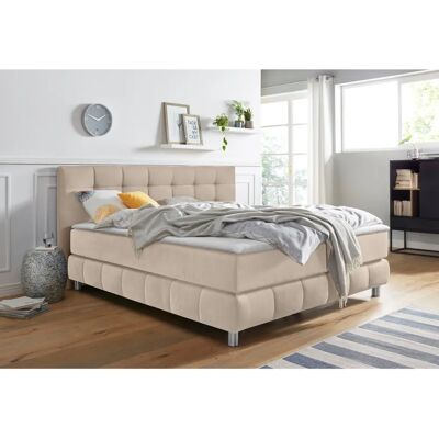 Andas Salo XXL Beiges Boxspringbett - 7-Zonen-Kaltschaummatratze Andas Salo XXL Beiges Boxspringbett - 7-Zonen-Kaltschaummatratze