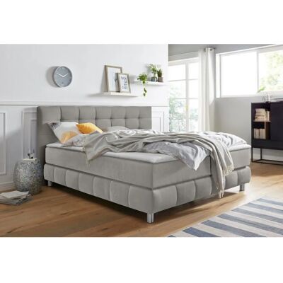 Andasu202fNordic Interior Salo XXL - Graues Boxspringbett mit 7-Zonen-Kaltschaummatratze Andasu202fNordic Interior Salo XXL - Graues Boxspringbett mit 7-Zonen-Kaltschaummatratze