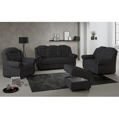 HOME AFFAIRE Boston 3-Sitzer Chenille Schwarzes Sofa - Sofa HOME AFFAIRE Boston 3-Sitzer Chenille Schwarzes Sofa - Sofa