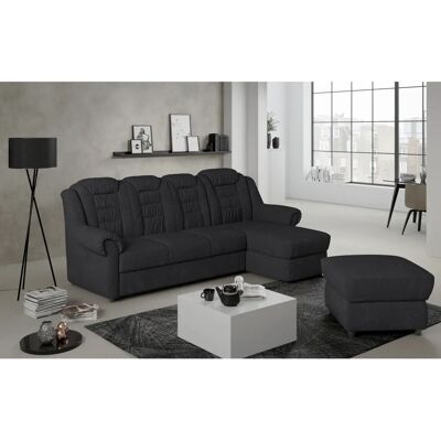 HOME AFFAIRE Boston L-Form Sofa - Chenille, Schwarz HOME AFFAIRE Boston L-Form Sofa - Chenille, Schwarz