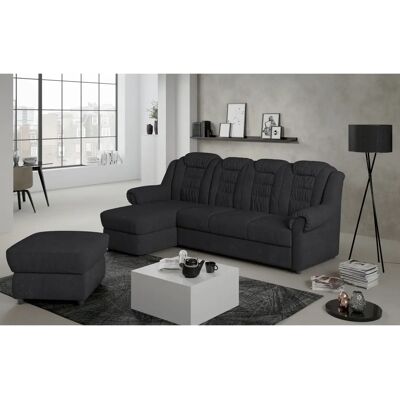 HOME AFFAIRE Boston L-Form Sofa - Chenille, schwarz, 262x102x165 cm HOME AFFAIRE Boston L-Form Sofa - Chenille, schwarz, 262x102x165 cm