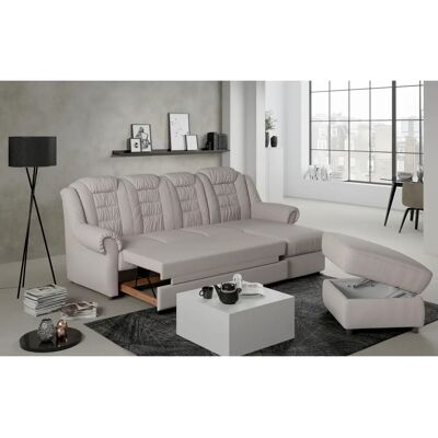 HOME AFFAIRE Boston L-Form Sofa - Beige - Recamiere & Bettfunktion HOME AFFAIRE Boston L-Form Sofa - Beige - Recamiere & Bettfunktion