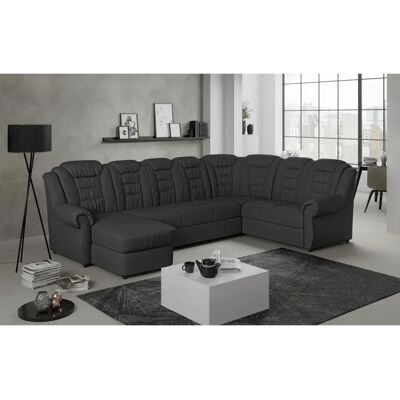 Home Affaire Boston U-Form Sofa - U-förmiges Schwarzes Kunstleder-Sofa Home Affaire Boston U-Form Sofa - U-förmiges Schwarzes Kunstleder-Sofa