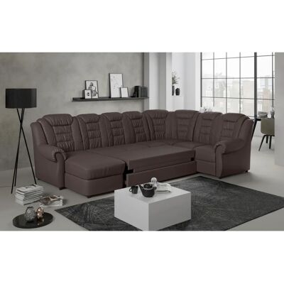 HOME AFFAIRE Boston U-Form Braun Sofa - U-förmiges Sofa mit Stauraum HOME AFFAIRE Boston U-Form Braun Sofa - U-förmiges Sofa mit Stauraum