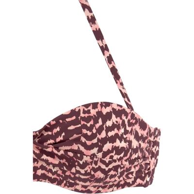LASCANA Holly Bordeaux Print Bandeau Bikinioverdel - Badetøj LASCANA Holly Bordeaux Print Bandeau Bikinioverdel - Badetøj