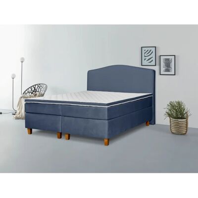 INOSIGN Jalma Boxspringbett - H2, 160x200cm, Blau, FSC-trä INOSIGN Jalma Boxspringbett - H2, 160x200cm, Blau, FSC-trä