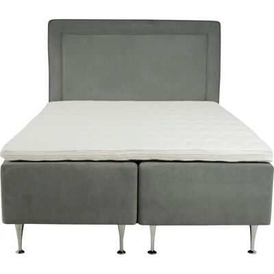 INOSIGN Hacer Samtoptik Boxspringbett - 120x200cm - H3 - Grau INOSIGN Hacer Samtoptik Boxspringbett - 120x200cm - H3 - Grau