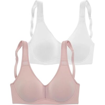 Petite Fleur 105 rosa-weiß nahtloser BH - Dessous Petite Fleur 105 rosa-weiß nahtloser BH - Dessous