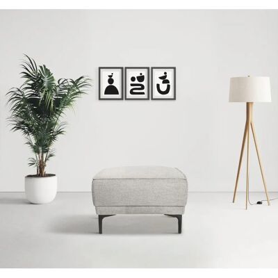 Places of Style Oland Hocker - 100% Polyester, FSC-Holz Places of Style Oland Hocker - 100% Polyester, FSC-Holz