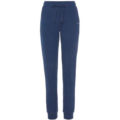 LASCANA Hochtaillierte Blaue Ripp-Loungewhose - Loungewear Hose LASCANA Hochtaillierte Blaue Ripp-Loungewhose - Loungewear Hose