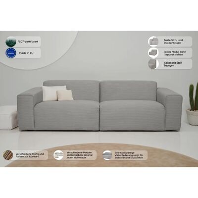 INOSIGN Koa Modulsofa - Webstoff, Grau, 228cm INOSIGN Koa Modulsofa - Webstoff, Grau, 228cm