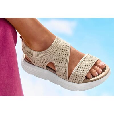 LASCANA Beigefarbene Vegane Sommerschuhe - Sandale LASCANA Beigefarbene Vegane Sommerschuhe - Sandale