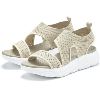 LASCANA Beigefarbene Vegane Sommerschuhe - Sandale LASCANA Beigefarbene Vegane Sommerschuhe - Sandale