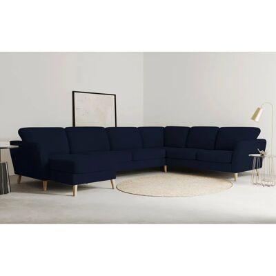 Home Affair Marseille XXL U-Form Sofa - 349cm, Blau, Hoher Komfort Home Affair Marseille XXL U-Form Sofa - 349cm, Blau, Hoher Komfort