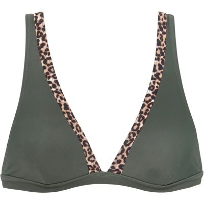 LASCANA Adelin Grüner Oliv Animalprint Triangel-Bikini-Top LASCANA Adelin Grüner Oliv Animalprint Triangel-Bikini-Top