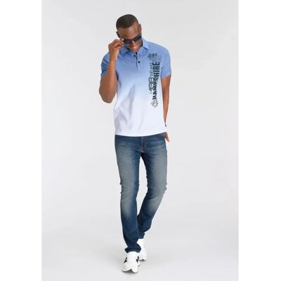 DELMAO Herren Blau Batik Poloshirt - Poloshirt DELMAO Herren Blau Batik Poloshirt - Poloshirt