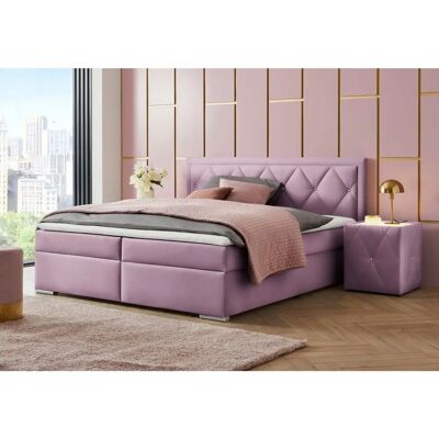 Leonique Alfie Samtvelours Boxbett - 180x200 cm - Rosa Leonique Alfie Samtvelours Boxbett - 180x200 cm - Rosa