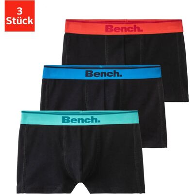 BENCH Jungen Boxershorts - Unifarben, 3er-Pack, Schwarz BENCH Jungen Boxershorts - Unifarben, 3er-Pack, Schwarz
