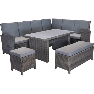 KONIFERA Paris Gartenlounge-Set - Outdoor Möbel, Polyrattan, 9 Sitze KONIFERA Paris Gartenlounge-Set - Outdoor Möbel, Polyrattan, 9 Sitze