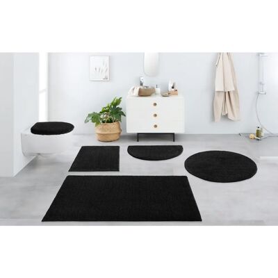 MY HOME Vanessa Badmatte - Rechteckig, 80x150cm, Schwarz, Weich MY HOME Vanessa Badmatte - Rechteckig, 80x150cm, Schwarz, Weich