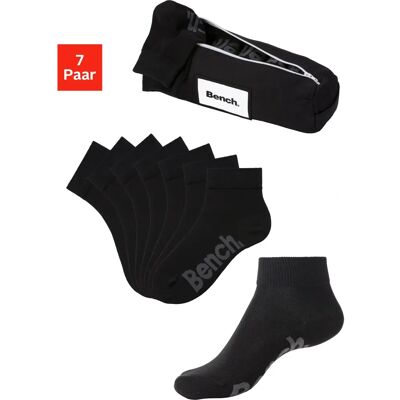 BENCH Herrensocken 43-46 - Unisex, Schwarz - 7 Paar BENCH Herrensocken 43-46 - Unisex, Schwarz - 7 Paar