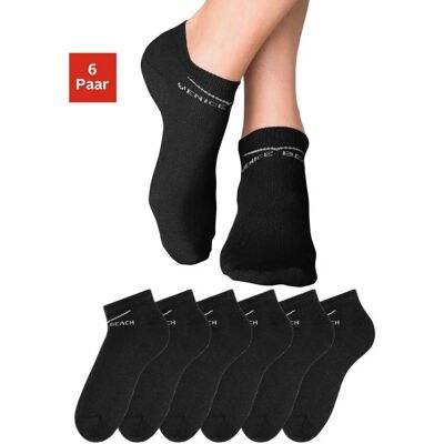 Venice Beach Sneakersocken - Schwarz, 6 Paar, Unisex Venice Beach Sneakersocken - Schwarz, 6 Paar, Unisex