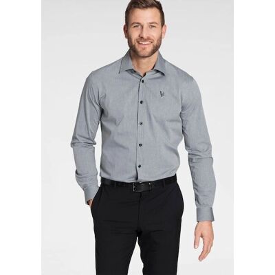 BRUNO BANANI Herren Slim Fit Hellgraues Business Hemd BRUNO BANANI Herren Slim Fit Hellgraues Business Hemd