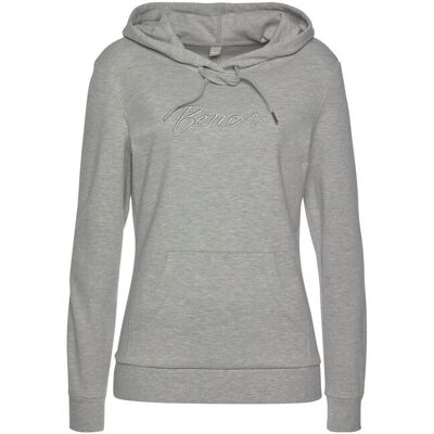 Bench Hoodie - Gr. 44/46, Hellgrau Meliert, Herren Lounge Kleidung Bench Hoodie - Gr. 44/46, Hellgrau Meliert, Herren Lounge Kleidung