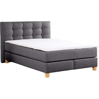 HOME AFFAIRE Moulay - Grau Boxspringbett, 140x220cm - Boxspringbett HOME AFFAIRE Moulay - Grau Boxspringbett, 140x220cm - Boxspringbett