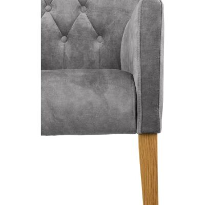 HOME AFFAIRE Cortega Armlehnstuhl - Microfaser, Eiche, Hellgrau - Armrest Chair HOME AFFAIRE Cortega Armlehnstuhl - Microfaser, Eiche, Hellgrau - Armrest Chair