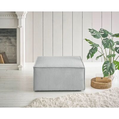 Home Affaire SHERWOOD - Hellgrauer Cord Hocker, 80x42x80cm Home Affaire SHERWOOD - Hellgrauer Cord Hocker, 80x42x80cm