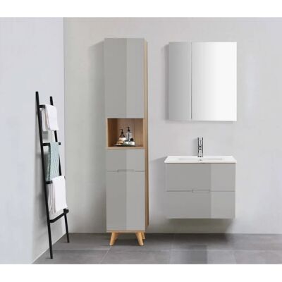 WELLTIME Lund Badschrank - Skandinavisches Design, Viel Stauraum, Hochwertig WELLTIME Lund Badschrank - Skandinavisches Design, Viel Stauraum, Hochwertig