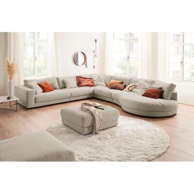 CANDY Enisa II Taupe L-Form Sofa - Sofa CANDY Enisa II Taupe L-Form Sofa - Sofa