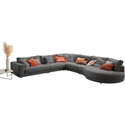 CANDY Enisa II L-Form Sofa - Modern, Grau, Bequem CANDY Enisa II L-Form Sofa - Modern, Grau, Bequem