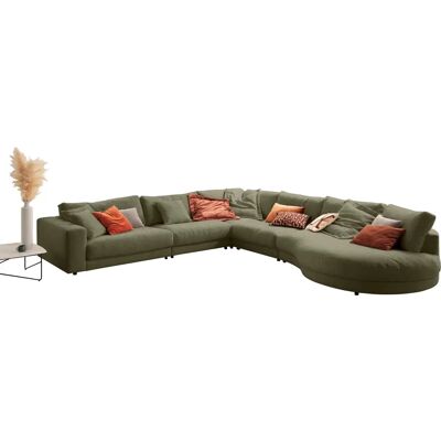 CANDY Enisa II Grünes L-förmiges Sofa - Sofa CANDY Enisa II Grünes L-förmiges Sofa - Sofa