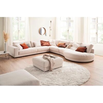 CANDY Enisa II L-Form Sofa - Modern, Beige, 225x86x395cm CANDY Enisa II L-Form Sofa - Modern, Beige, 225x86x395cm