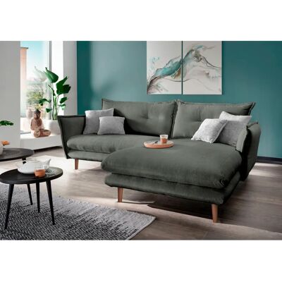 INOSIGN Lazio Ecksofa - 255cm Webstoff - Recamiere rechts - Grau INOSIGN Lazio Ecksofa - 255cm Webstoff - Recamiere rechts - Grau