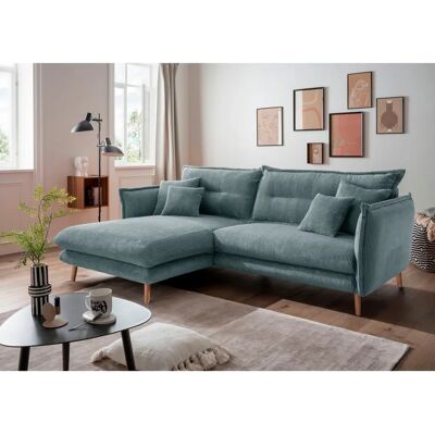 INOSIGN Lazio Sofa - Cord, Recamiere links, Aqua INOSIGN Lazio Sofa - Cord, Recamiere links, Aqua