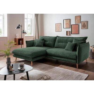 INOSIGN Lazio L-Form Sofa - Cord, Grün, 255cm INOSIGN Lazio L-Form Sofa - Cord, Grün, 255cm