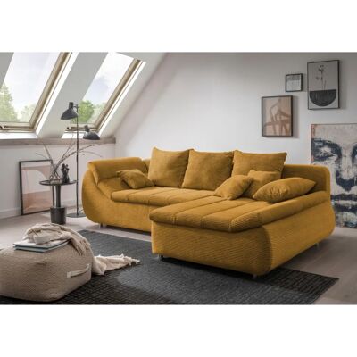 INOSIGN Imola L-Form Sofa - Modern, Gold, 270cm INOSIGN Imola L-Form Sofa - Modern, Gold, 270cm